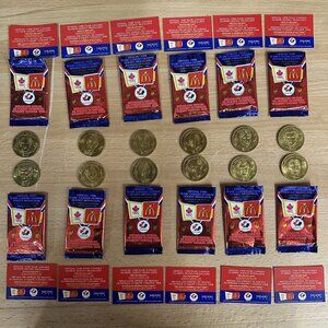 1998 McDonald's Team Canada Official Olympic Hockey Medallion Set 12 Coin